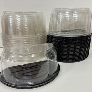 NEW Practiv Evergreen 5” Rose Dome Lid and Base for Half Round 8" Cake